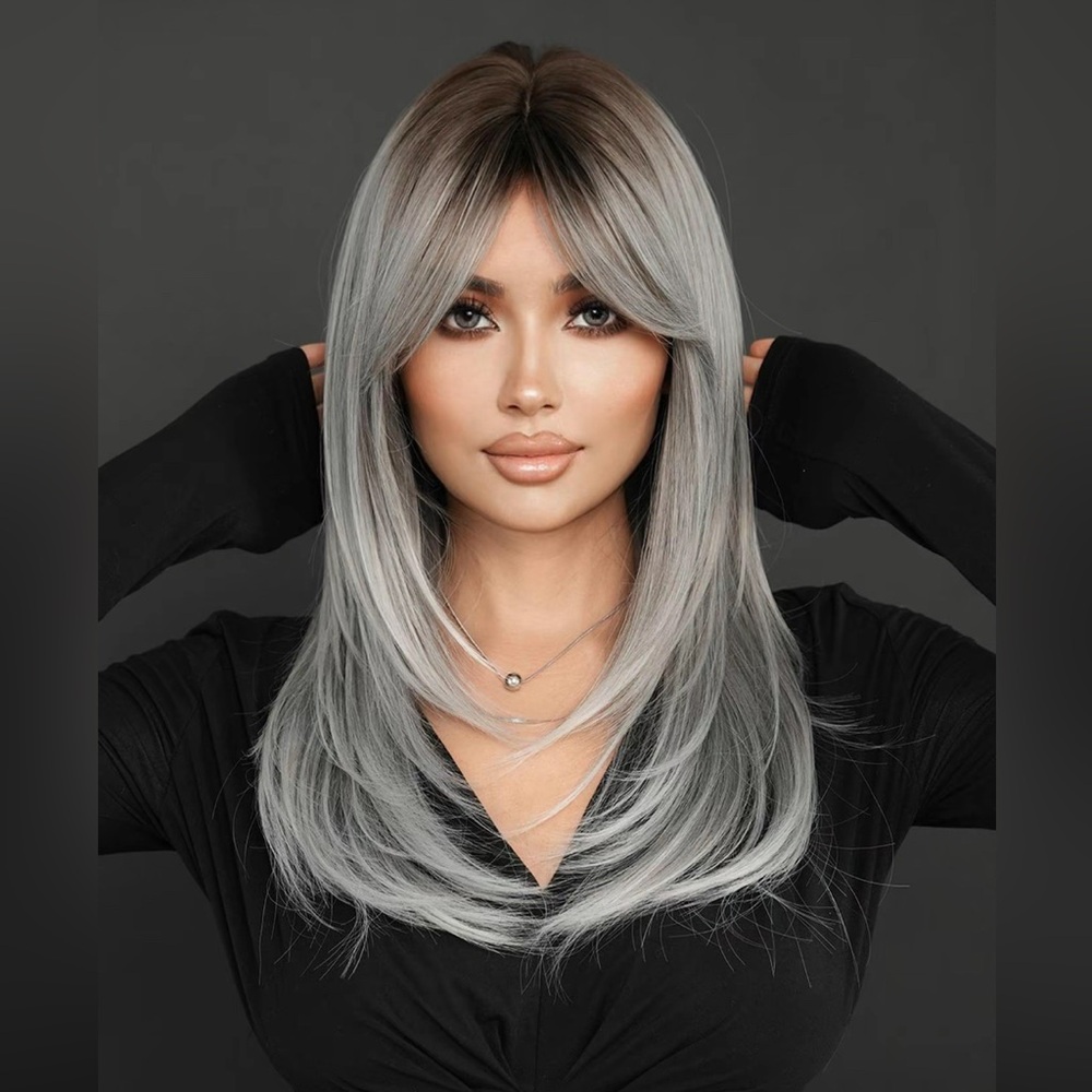 24 inch long straight wig